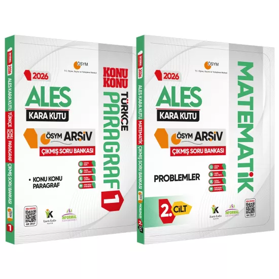 2026 ALES Kara Kutu PARAGRAF ve PROBLEMLER ÖSYM Çıkmış Soru Bankası 2li Set Konu Özetli Çözümlü