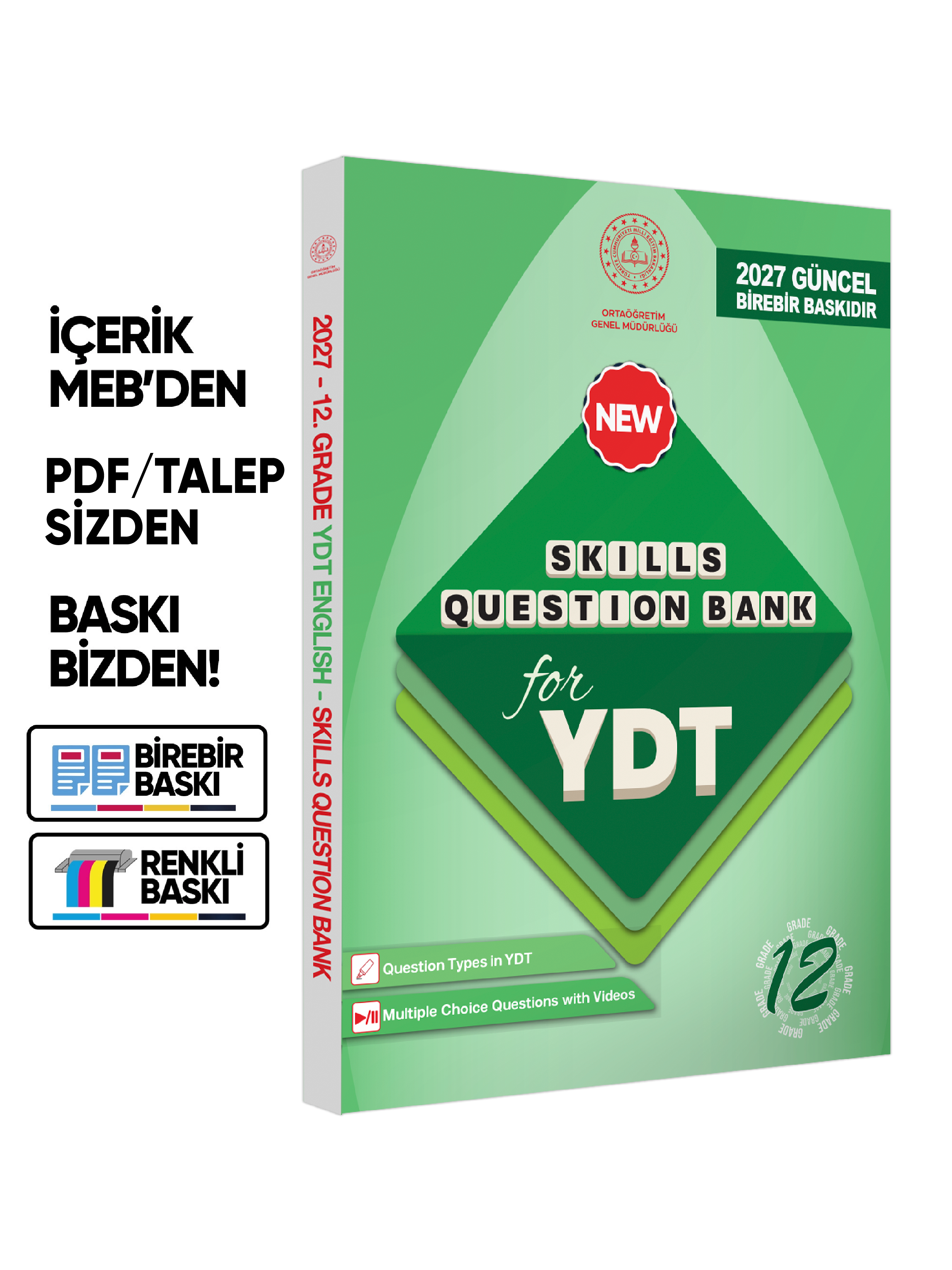 2027 YDT MEBİ İngilizce 12.Sınıf 6lı Konu Anlatımı ve Soru Bankası Seti Çözümlü BASKI ÜCRETİ