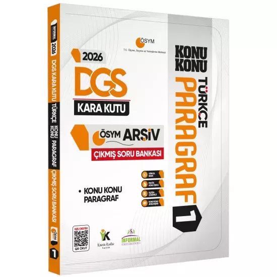 2026 DGS Türkçenin Kara Kutusu PARAGRAF 1 KONU KONU ÖSYM Çıkmış Soru Bankası Konu Özetli Çözümlü