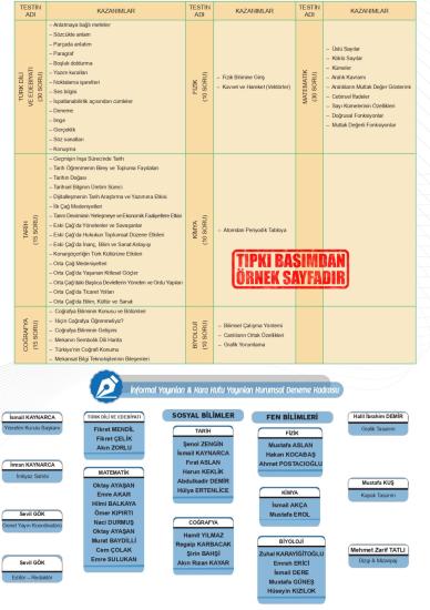 2026 9.Sınıf İOKBS (BURSLULUK SINAVI) MEB Çıkmış Soru Tıpkı Basım Deneme Paketi 7li Türkiye Geneli