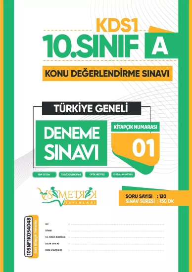 2026 10.Sınıf Yeni Sistem KDS SARMAL Deneme Paketi 5li Türkiye Geneli D.Çözümlü Asimetrik Yayınları