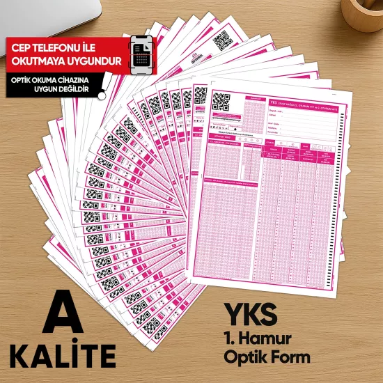YKS-MSÜ Deneme Sınavları İçin 100 Adet Optik Form
