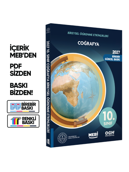 2027 MEBİ 10.Sınıf Maarif Modeli Yeni Müfredat COĞRAFYA Bireysel Öğrenme Etkinlik Kitap Baskı Ücreti 2027 MEBİ 10.Sınıf Maarif Modeli Yeni Müfredat COĞRAFYA Bireysel Öğrenme Etkinlik Kitap Baskı Ücreti