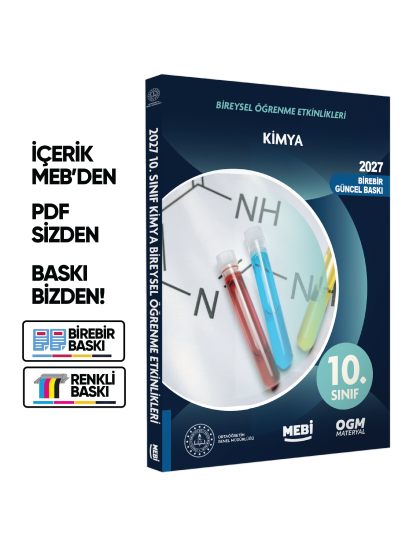 2027 MEBİ 10.Sınıf Maarif Modeli Yeni Müfredat KİMYA Bireysel Öğrenme Etkinlik Kitabı Baskı Ücreti 2027 MEBİ 10.Sınıf Maarif Modeli Yeni Müfredat KİMYA Bireysel Öğrenme Etkinlik Kitabı Baskı Ücreti