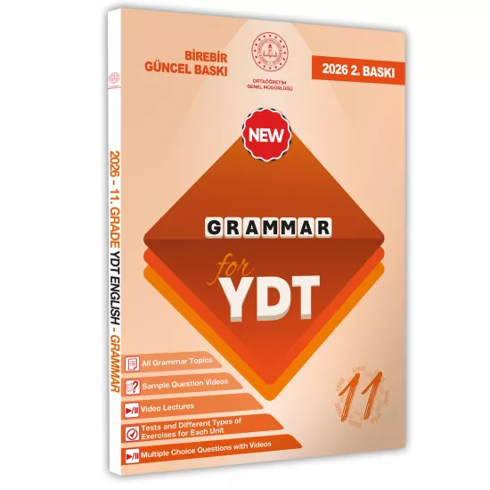 2026 YDT MEBİ İngilizce 11.Sınıf Grammar (Dilin Yapısı) Konu Anlatımı Kitabı BASKI ÜCRETİ