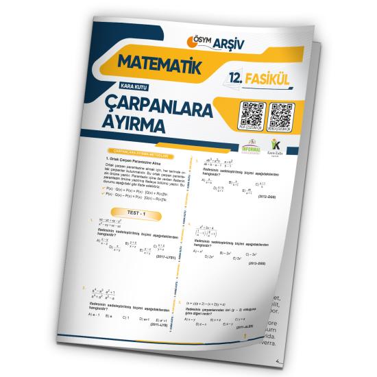 2025 TYT Matematik Kara Kutu Çarpanlara Ayırma ÖSYM Çıkmış Soru Modüler Set Çözümlü 12.Fasikülü