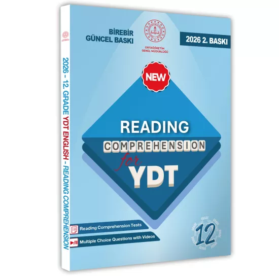 2026 YDT MEBİ İngilizce 12.Sınıf Reading Okuma-Anlama Kitabı Soru Bankası Video Çözümlü BASKI ÜCRETİ