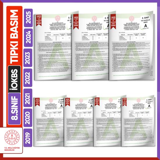 2026 8.Sınıf MEB İOKBS-BURSLULUK Çıkmış Soru Tıpkı Basım 7li Deneme Paketi Video Çözümlü Türkiye G.