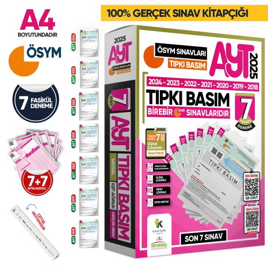 2025 AYT ÖSYM Çıkmış Soru Tıpkı Basım 7li Deneme Paketi Türkiye Geneli Video ve Dijital Çözümlü