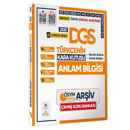 2025 DGS Kara Kutu ÖSYM Çıkmış Soru Bankası SÖZEL 5li ALTIN SET Konu Özetli Video/PDF Çözümlü