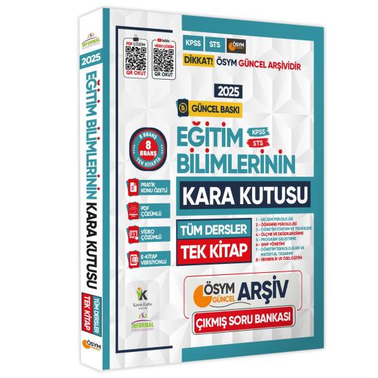 2025 MEB-AGS Eğitim Bilimlerinin Kara Kutusu TÜM DERSLER TEK KİTAP Çıkmış Soru Bankası Video/PDF Çözüm