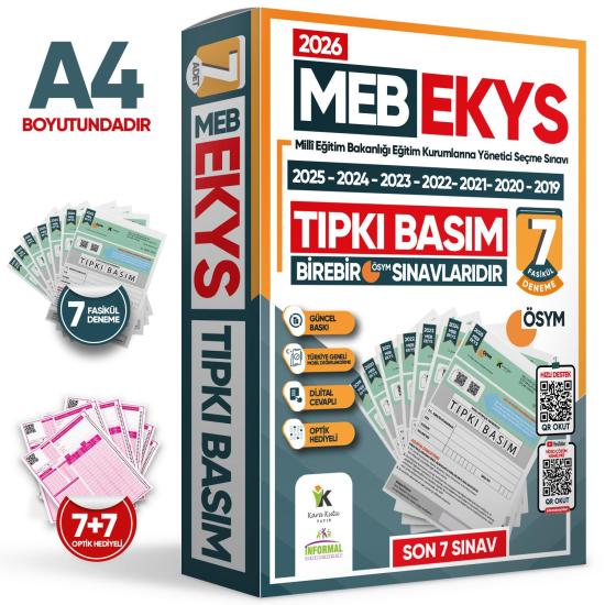 2025 MEB EKYS ÖSYM Çıkmış Soru Tıpkı Basım Deneme Paketi 7li Türkiye Geneli Soru Kitapçıkları
