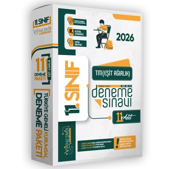 2026 11.Sınıf Eşit Ağırlık(TM) Türkiye Geneli Değerlendirmeli Dijital Çözümlü 11li PAKET DENEME SETİ