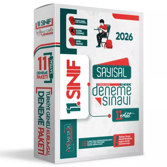2026 11.Sınıf SAYISAL Bölüm Türkiye Geneli Değerlendirmeli Dijital Çözümlü 11li PAKET DENEME SETİ