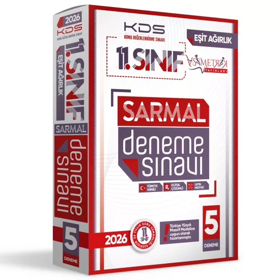 2026 11.Sınıf KDS EŞİT AĞIRLIK TM SARMAL Deneme Paketi 5li Türkiye Geneli D.Çözümlü Asimetrik Yayın