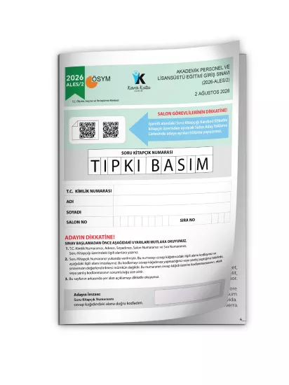 ALES 2026/2 ÖSYM Tıpkı Basım Çıkmış Soru Deneme Kitapçığı Video/PDF Çözümlü Türkiye Geneli