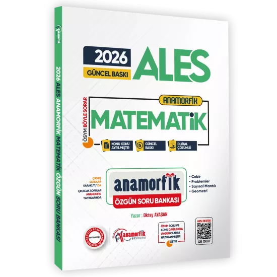  2026 ALES Yeni Sistem Anamorfik Matematik Özgün Soru Bankası Konu Konu Dijital Çözümlü