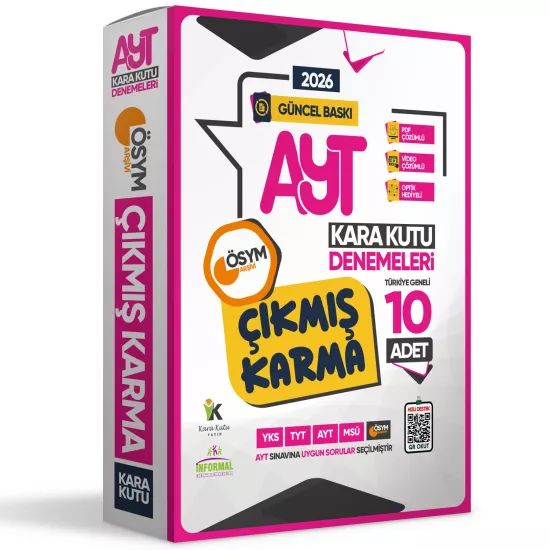 2026 AYT ÖSYM Çıkmış Karma Kara Kutu Sayısal-Eşit Ağırlık Deneme Paketi 10lu TG Dijital Çözümlü