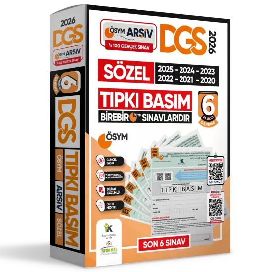 2026 DGS SÖZEL (SÖZ) ÖSYM Çıkmış Soru Tıpkı Basım 6lı Deneme Kitapçığı Türkiye Geneli Çözümlü 2026 DGS SÖZEL (SÖZ) ÖSYM Çıkmış Soru Tıpkı Basım 6lı Deneme Kitapçığı Türkiye Geneli Çözümlü
