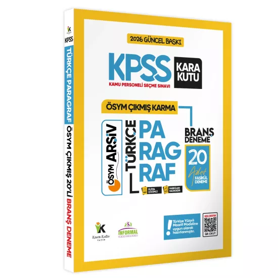 2026 KPSS Önlisans Paragraf 20li Deneme Sınavı ÖSYM Çıkmış Soru Havuzu Video ve PDF Çözümlü