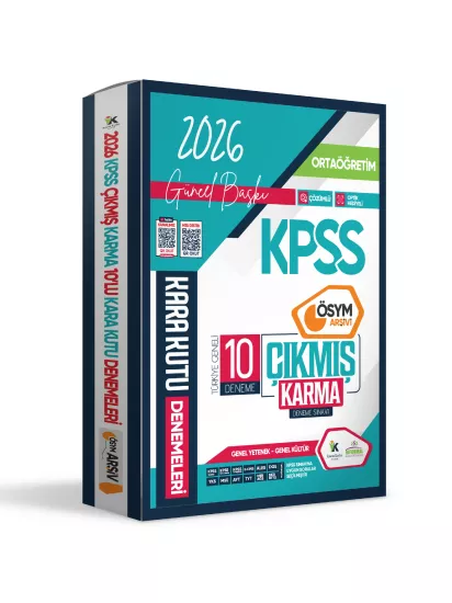 2026 KPSS Ortaöğretim GY-GK ÖSYM Arşivi Çıkmış Karma Kara Kutu 10lu Deneme Paketi Dijital Çözümlü