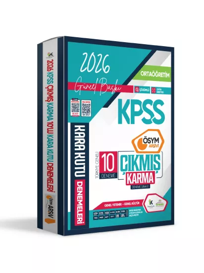 2026 KPSS Ortaöğretim GY-GK ÖSYM Arşivi Çıkmış Karma Kara Kutu 10lu Deneme Paketi Dijital Çözümlü