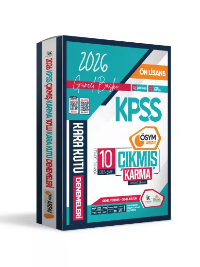 2026 KPSS Önlisans GY-GK ÖSYM Arşivi Çıkmış Karma Kara Kutu 10lu Deneme Paketi Dijital Çözümlü