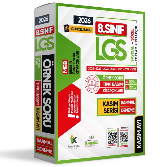 2026 8.Sınıf LGS Kasım Ayı MEB Örnek Soru Tıpkı Basım 7li Sarmal Deneme Paketi Dijital Çözümlü