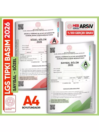 2026 LGS MEB Tıpkı Basım Çıkmış Soru Sayısal-Sözel Kitapçıkları (Video/PDF Çözümlü Türkiye Geneli)