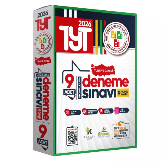 2026 YKS TYT-AYT Türkiye Geneli Kurumsal 18li (9+9) Paket Deneme Sınavı Dijital Cevaplı