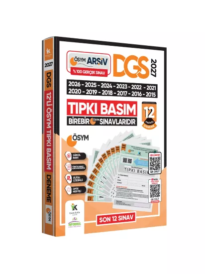 2026 DGS-ALES Tıpkı Basım Ösym Çıkmış Soru Deneme Paketi 24lü (12+12) Dijital Çözümlü