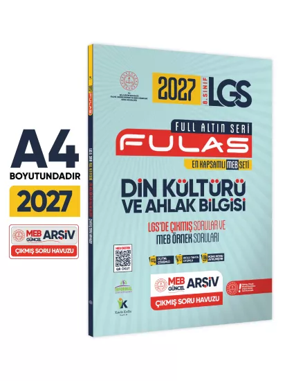 2027 8.Sınıf Full LGS Altın Seri FULAS DİN KÜLTÜRÜ ve AHLAK BİLGİSİ Çıkmış Soru Bankası Modüler Set
