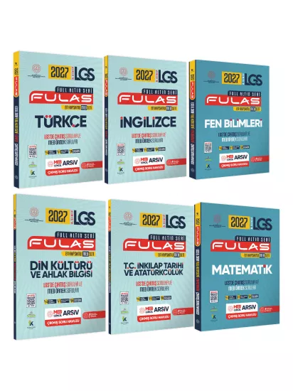 2027 8.Sınıf Full LGS Altın Seri(FULAS)MEB Çıkmış Modüler Soru Bankası Seti Çözümlü EN KAPSAMLI SET