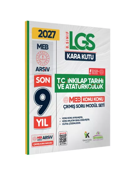 2027 LGS 8.Sınıf İNKILAP TARİHİ Karakutu MEB Çıkmış Soru Modülü Video/PDF Çözüm Konu Konu Son 9 Yıl