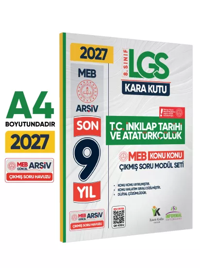 2027 LGS 8.Sınıf İNKILAP TARİHİ Karakutu MEB Çıkmış Soru Modülü Video/PDF Çözüm Konu Konu Son 9 Yıl