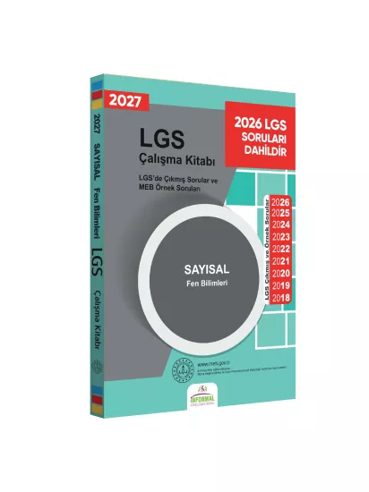 2027 LGS 8.Sınıf Çıkmış ve MEB Örnek Soruları Fen Bilimleri Sayısal Çalışma Kitabı A4 RENKLİ Baskı