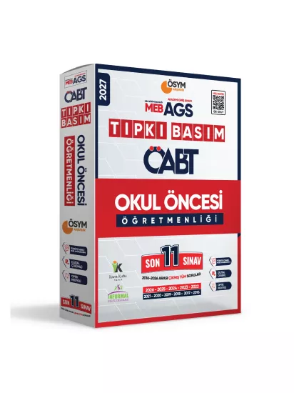 2027 MEB-AGS ÖABT OKUL ÖNCESİ Öğretmenliği ÖSYM Tıpkı Basım 10lu Deneme Paketi Türkiye Geneli