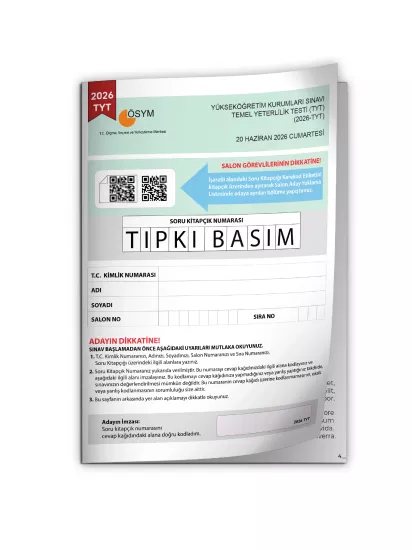 2026 YKS-TYT ÖSYM Tıpkı Basım Çıkmış Soru Kitapçığı (Video/PDF Çözümlü Türkiye Geneli Değerlendirme)