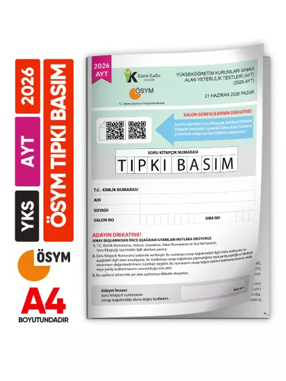 2026 YKS-AYT ÖSYM Tıpkı Basım Çıkmış Soru Kitapçığı (Video/PDF Çözümlü Türkiye Geneli Değerlendirme)