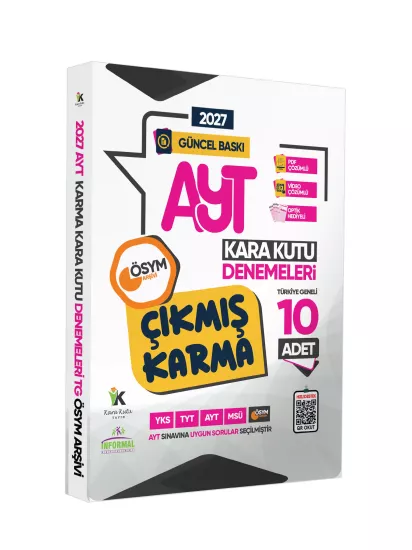 2027 AYT ÖSYM Çıkmış Karma Kara Kutu Sayısal-Eşit Ağırlık Deneme Paketi 10lu TG Dijital Çözümlü