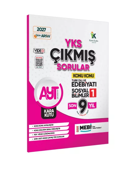 2027 YKS-AYT Türk Dili ve Edebiyatı-Sosyal Bilimler 1 ÖSYM Çıkmış Soru Bankası Konu Konu Son 9 Yıl