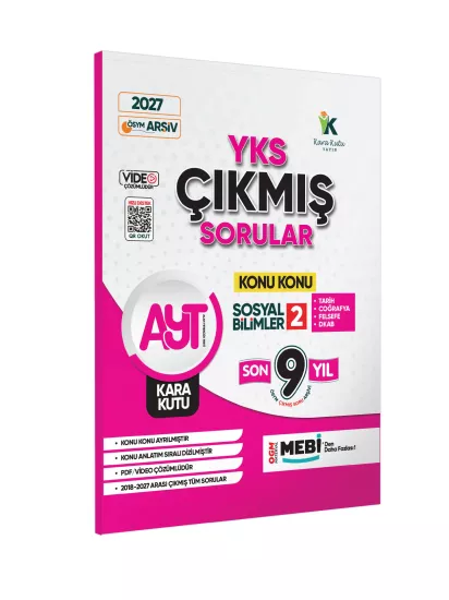 2027 YKS-AYT Sosyal Bilimler 2 Kara Kutu ÖSYM Çıkmış Soru Konu Konu Son 9 Yıl Video/PDF Çözümlü