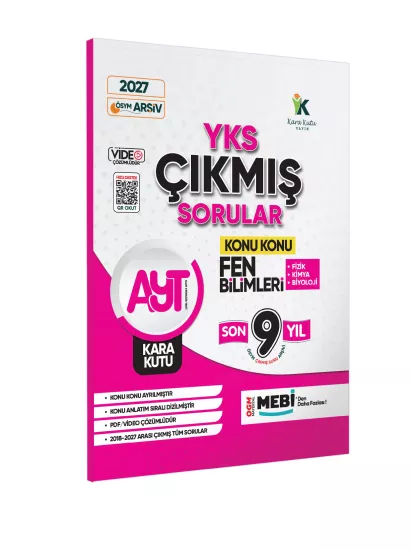 2027 YKS-AYT Fen Bilimleri (Fizik-Kimya-Biyoloji) ÖSYM Çıkmış Soru Konu Konu Son 9 Yıl Video Çözümlü