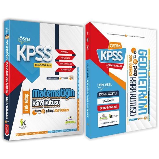 KPSS Matematik Tek Kitap ve Geometrinin Kara Kutusu En Kapsamlı Çıkmış SB Seti Konu Özetli D.Çözümlü