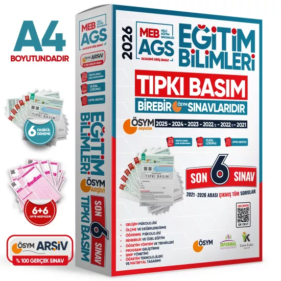 2026 KPSS EĞİTİM BİLİMLERİ ÖSYM Tıpkı Basım Çıkmış Soru 6lı Deneme Paketi Video Çözümlü Türkiye G.