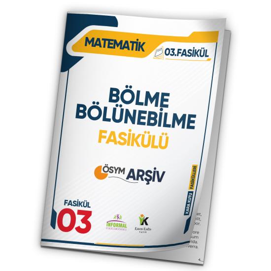 2025 TYT Matematik KaraKutu Bölme Bölünebilme ÖSYM Çıkmış Soru Bankası Modüler Set Çözümlü 3.Fasikül