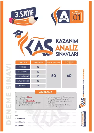 2026 3.Sınıf #hashtag Kazanım Değerlendirme Sınavı 4lü SARMAL Deneme Paketi Türkiye Geneli