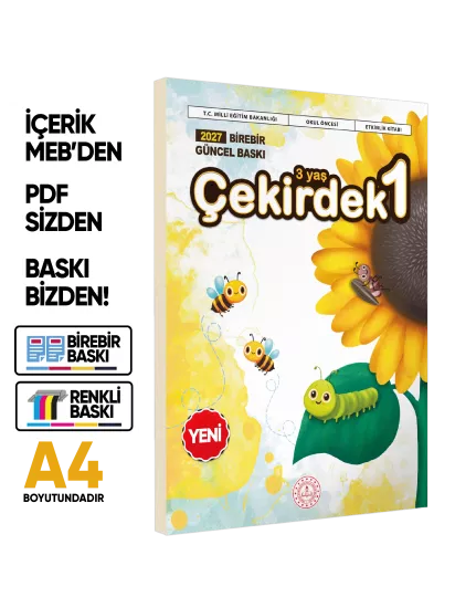 3 Yaş Okul Öncesi MEB Etkinlik Kitabı 2’li Set Çekirdek Eğlenceli ve Öğretici Aktiviteler BASKI ÜCRETİ