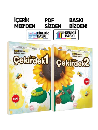 3 Yaş Okul Öncesi MEB Etkinlik Kitabı 2’li Set Çekirdek Eğlenceli ve Öğretici Aktiviteler BASKI ÜCRETİ