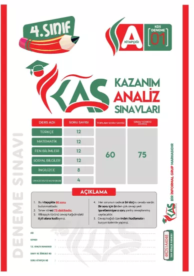 2026 4.Sınıf #hashtag Kazanım Değerlendirme Sınavı 6lı SARMAL Deneme Paketi Türkiye Geneli